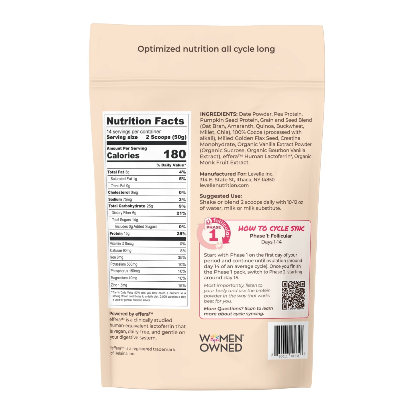 Cycle-Syncing Plant-Based Protein Powder