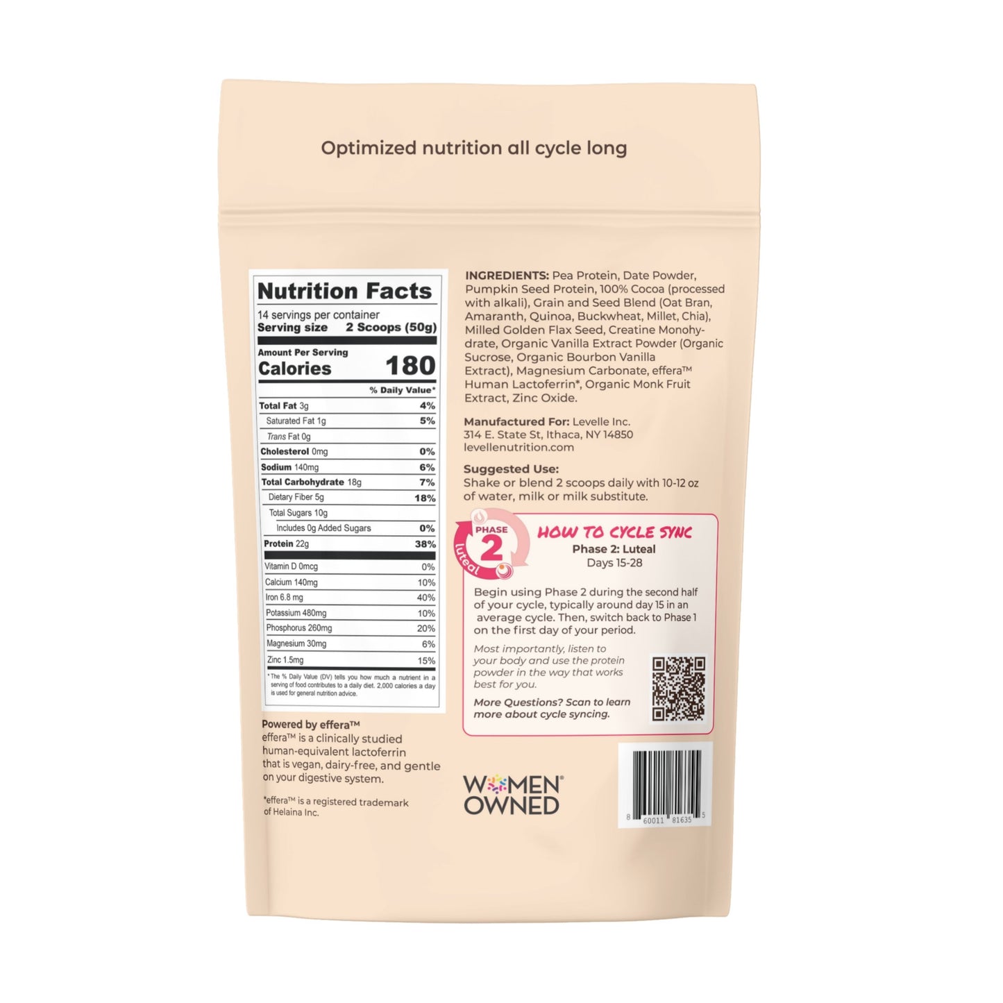 Cycle-Syncing Plant-Based Protein Powder