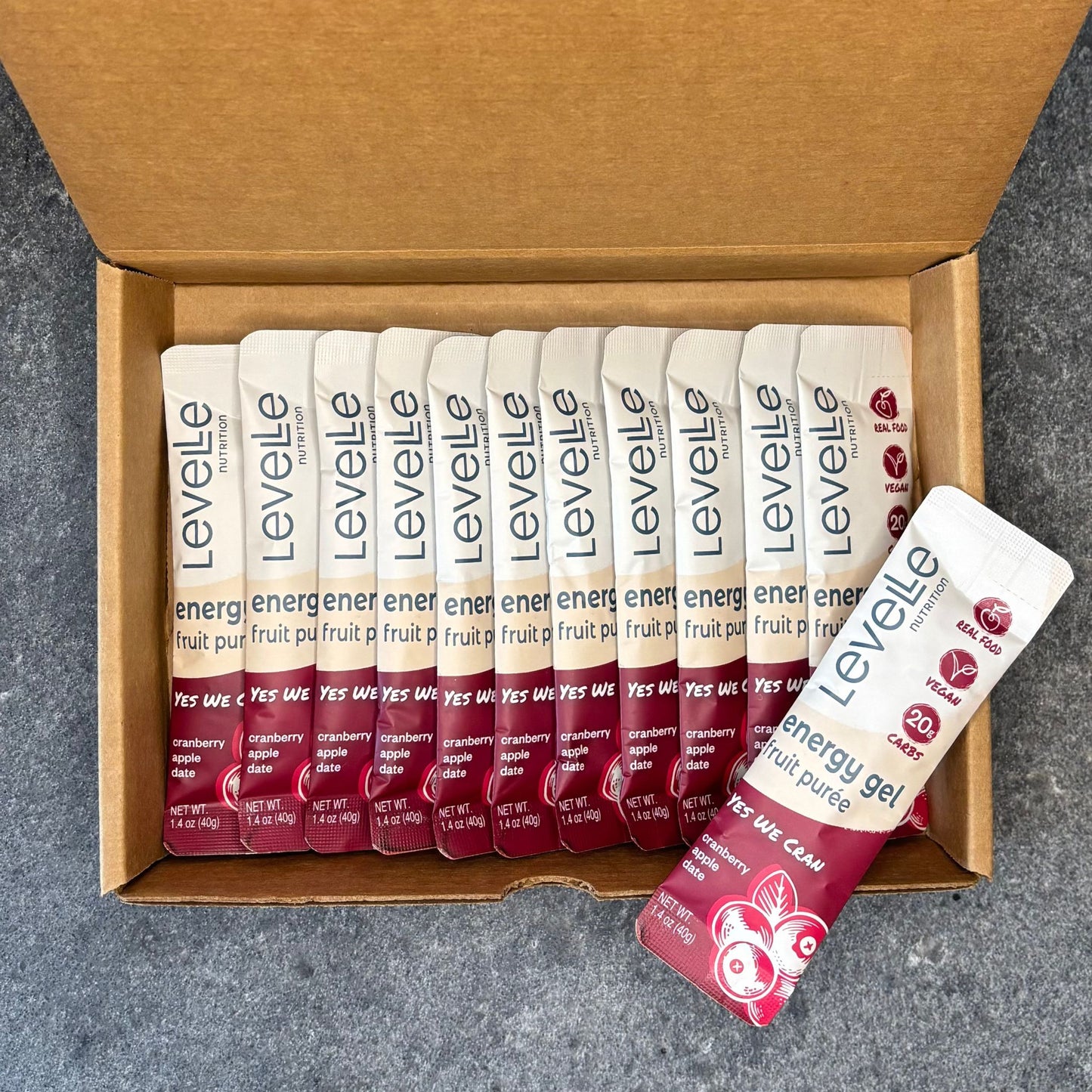 Yes We Cran! Energy Gel - Vegan, GI-Friendly, Real Food (40g)