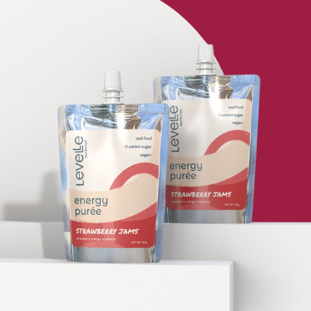 Strawberry Jams Energy Purée - Vegan, GI-Friendly (90g)